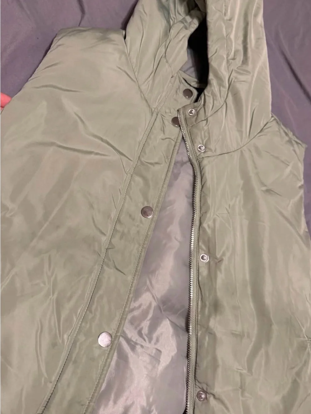 Men's Hooded Puffer Vest - Sage Green